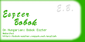 eszter bobok business card